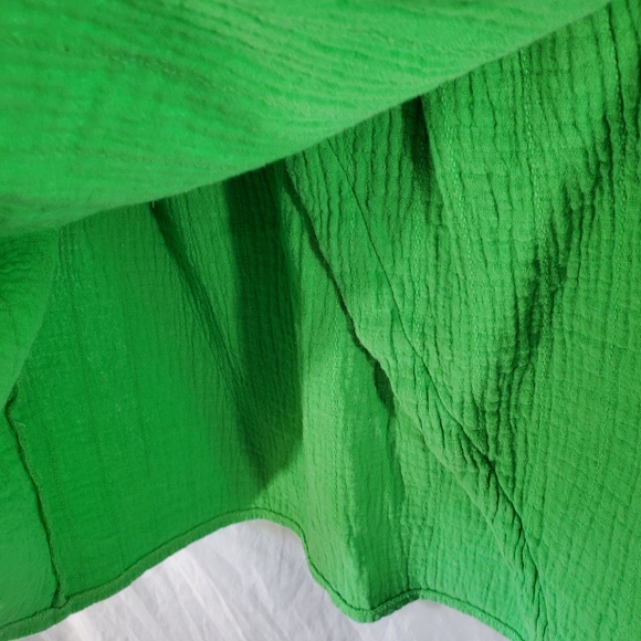 Prettylittlething Green Wrap Look Mini Skirt Size 4 - Picture 5 of 9